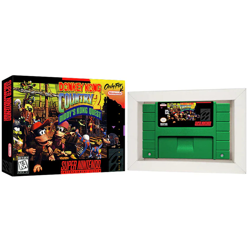 Cartucho de Super Nintendo com Caixa - Donkey Kong Country 2