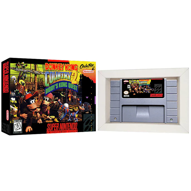 Cartucho de Super Nintendo com Caixa - Donkey Kong Country 2