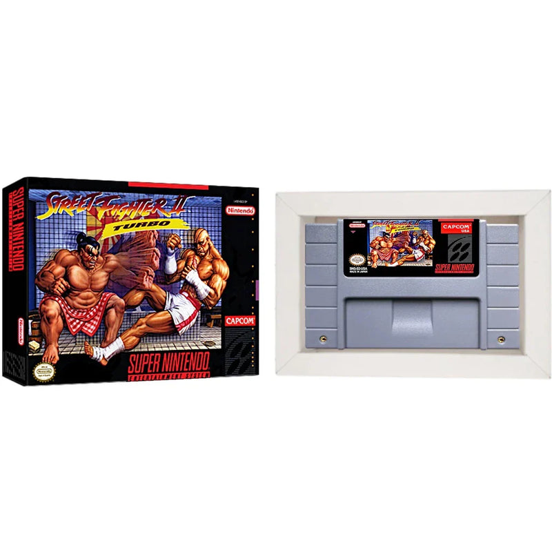 Cartucho de Super Nintendo com Caixa - Street Fighter 2 Turbo Hyper Fighting